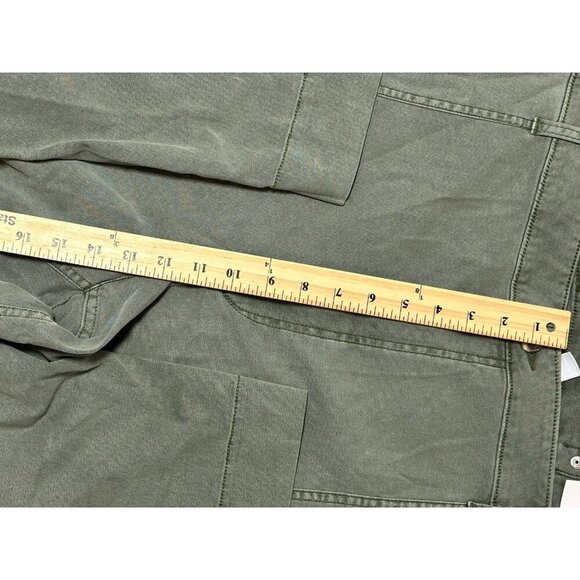 Old Navy Women’s Plus Size 26 High-Waisted Straight Canvas Workwear Pants Green - Picture 8 of 10